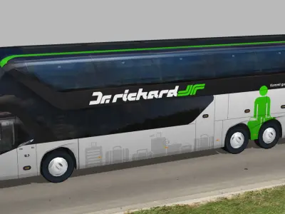 Neoplan Skyliner bus Dr Richard livery Low-poly 3D model