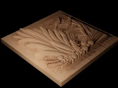 Kelp CNC 3d Print High Relief Sand Casting 3D print model