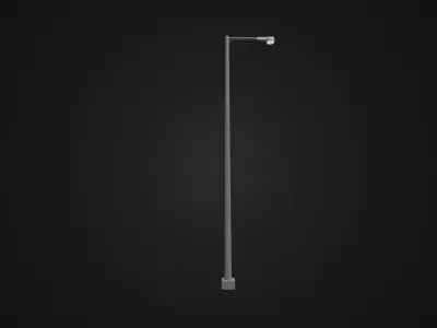 Old Soviet Street Light 06 Low-poly 3D model