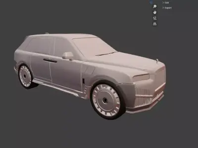 Rolls-Royce Cullinan Mansory Solid STL model for 3d Printing 3D print model