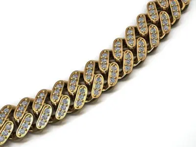 10MM MIAMI CUBAN LINK CHAIN DIAMOND 3D print model