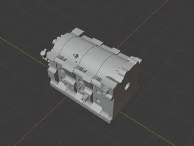 Billet style 20b engine block 3D print model