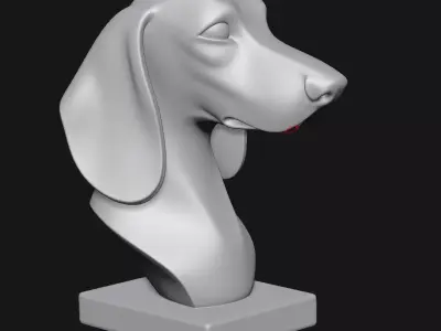 Dog sculpture 3D print model