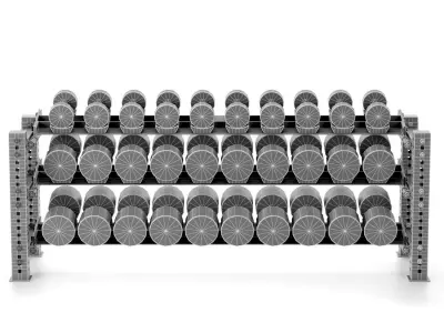 Racks Dumbbell Set 020 3D model