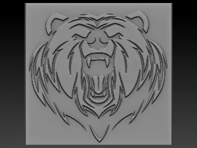 Bearr bear head 3D print model