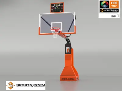 Portable basketball stand 3D model
