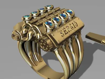 anillo de motor para mecanico 3D model