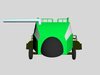 cartoon combine harvester 3D model