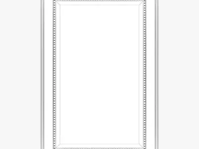 Uttermost quintina burnished pine frame and antiqued gold mirror 3D model