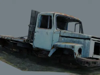 GAZ 3307 Low-poly 3D model