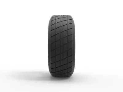 Dirt Sprint racing front tire 2 Scale 1 to 25 3D print model