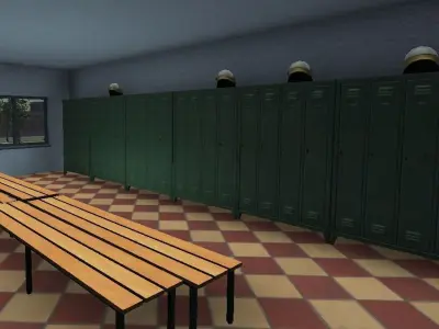 Locker room props Free low-poly 3D model