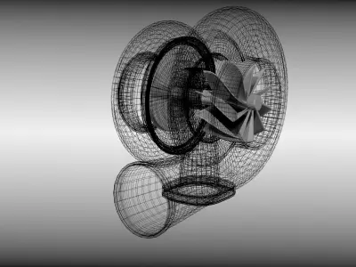 Turbocharger 3D model