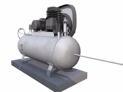 Air Compressor Low-poly 3D model