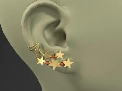 Ear cuffs Stars 3D model