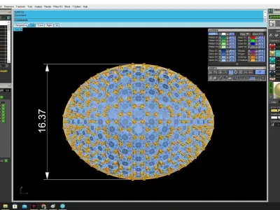 Luxury Oval Pave Diamond Dome Ring for Women  3557 3D print model