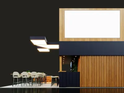 Exhibition Stand - 9m x 9m 3D model 3D model 3D model 3D model