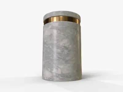 Canister Marble Big Low-poly 3D model