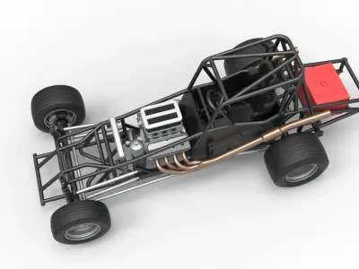 Northeast Dirt Modified stock car Base Scale 1 to 25 3D print model