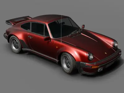 1975 Porsche 911 Turbo 3D model