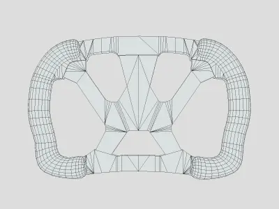 Steering Wheel F1 Low Poly PBR Realistic Low-poly 3D model