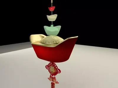 Chinese Red Lantern 3D model