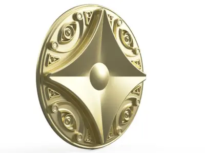 Rosette carved  Free 3D print model