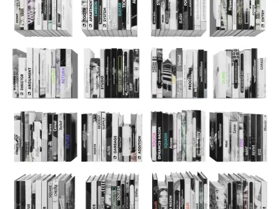 Books 150 pieces 2-8-2 Low-poly 3D model