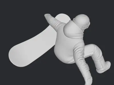 snowboarder 3D print model