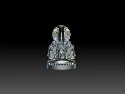 Lord Shiva Face Car Decoration 3D print model