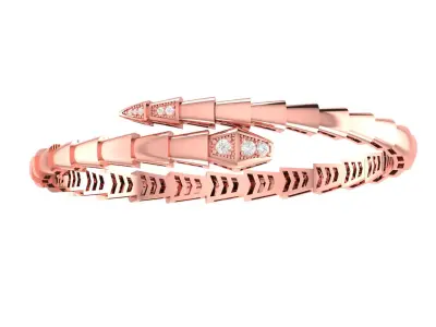 BVLGARI snake diamonds Bracelet 3D print model 3D print model