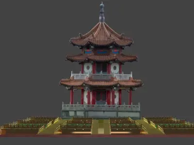 Chinese ancient tower 3D model