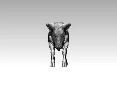 Modern Art Home Decor Abstract Bull  3D print model