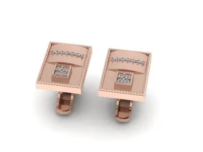 Diamonds Cufflinks For Men Ready To Print  3D print model