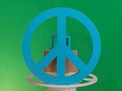 Peace Symbol Trailer Hitch Cover 2 3D print model