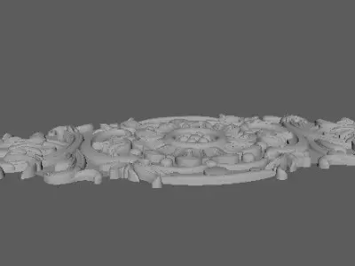 Central decor ornament for furniture 3D model 745
