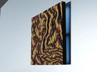 Canvas Art Abstract 3D model