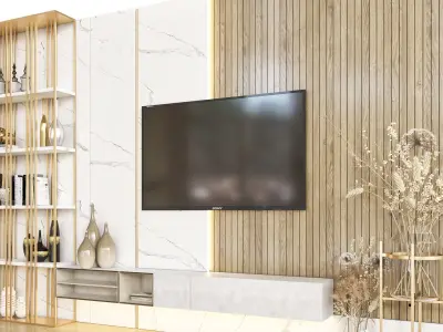 TV wall 20 3D model