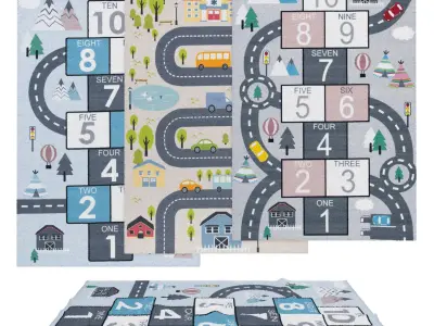 4 in 1 Rug Collection No 23 Low-poly 3D model