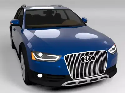 AUDI A4 ALLROAD 2012 LOWPOLY Low-poly 3D model