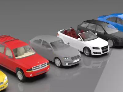 Low-Poly cars Low-poly 3D model
