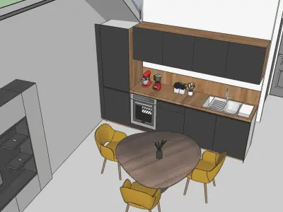 living room-Salon 3D model