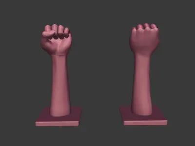 Fist Figurine  Low-poly 3D model