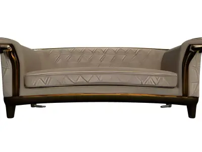 Elegant Classic Gold Sofa Low-poly 3D model