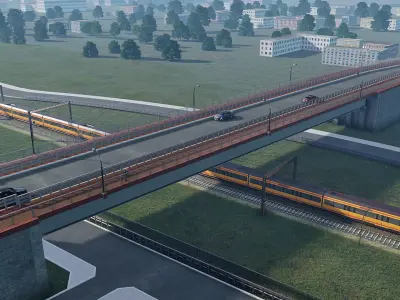 Beam Bridge 3D model