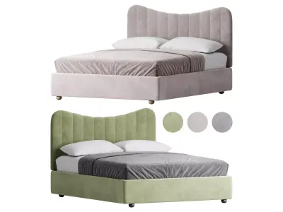 Bed LINE BEIGE by Romatti 3D model