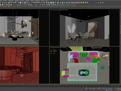 interior living room scene 29 3D model