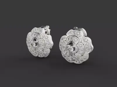 Flower Earrings 15130 3D print model