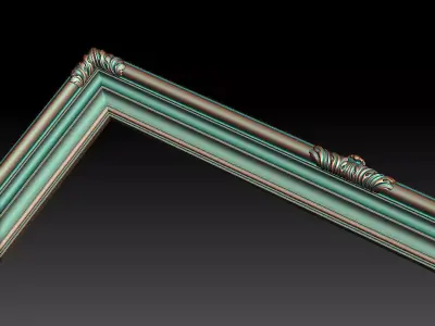 Frame with Carved Elements for CNC machines 3D print model