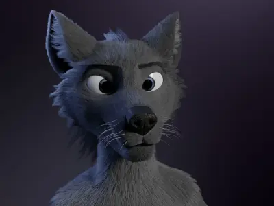 Jonny Anthro Wolf 3D model